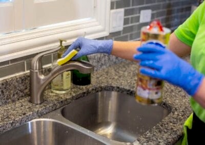 Cleaning and shining fixtures | Helping Hands Cleaning Services
